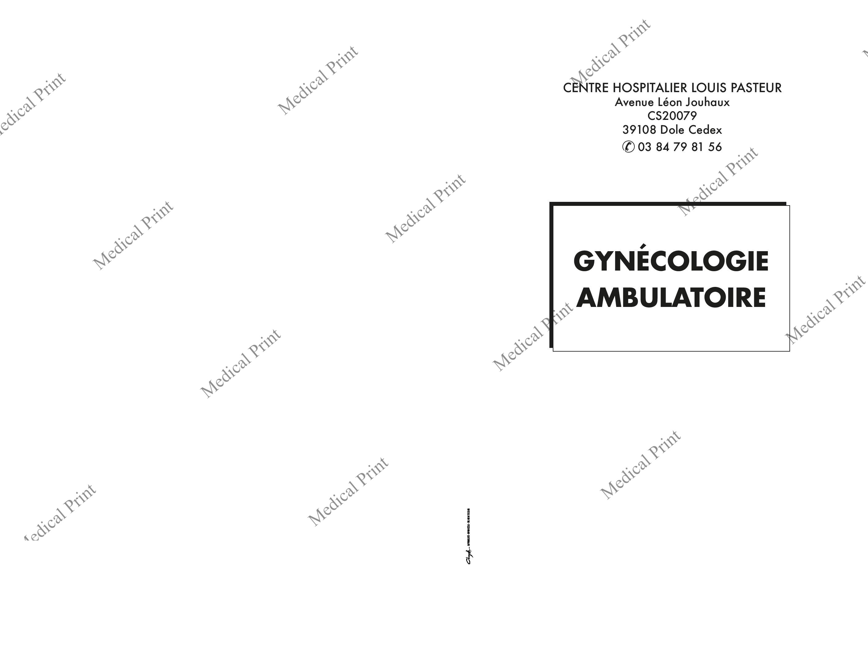 BAT pochette gynécologie ambulatoire